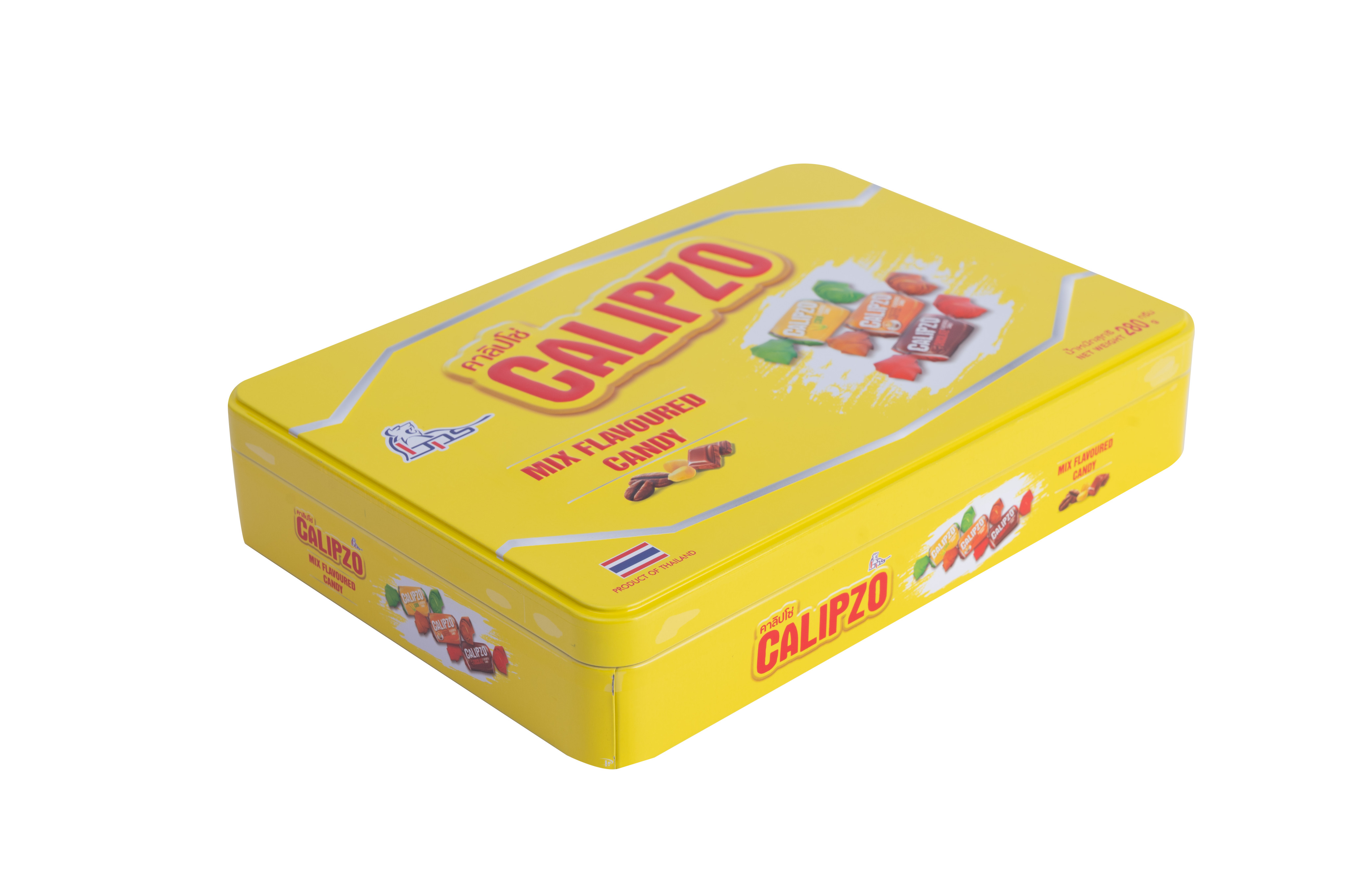 Kẹo sắt Calipzo mix 280g ( 10 hộp/ thùng ) Màu vàng